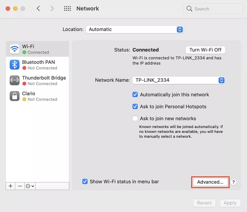 Network options on Mac to block ads on Spotify