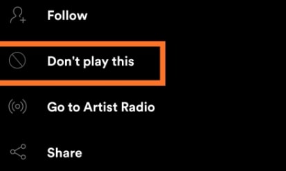 Mute artists to filter out disliked songs
