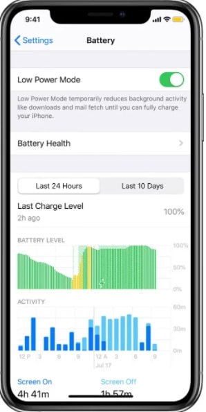 turn off battery saver mode on iPhone