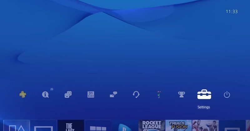 steps to fix Spotify on  PS4 or PS5 by opening Settings