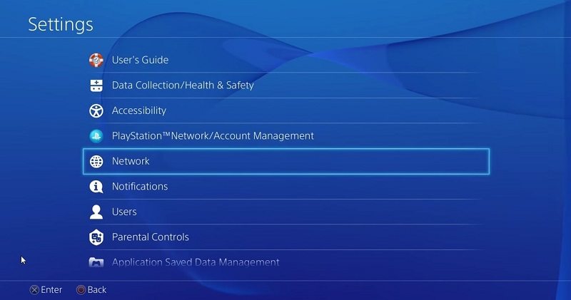 steps to fix Spotify on  PS4 or PS5 via Network