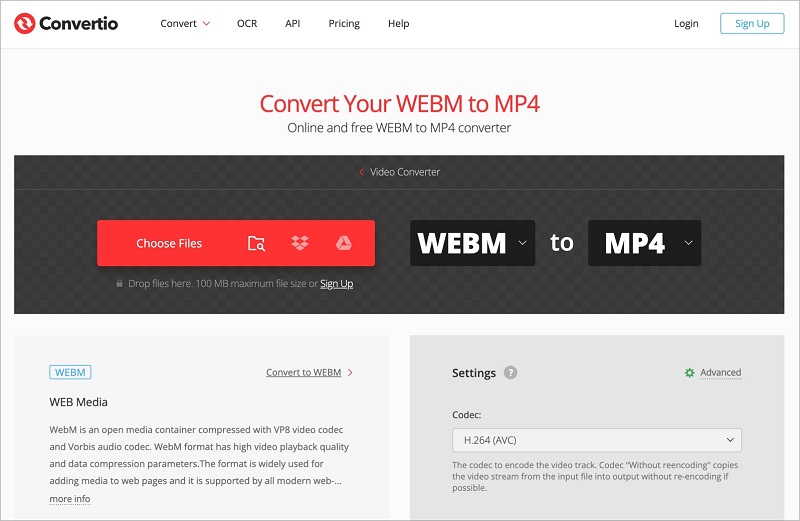 Convertio Convert Webm to MP4