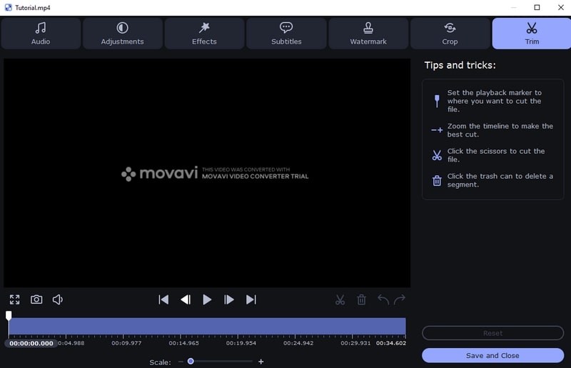Movavi Video Converter Editing Tools