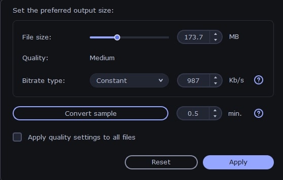 Movavi Video Converter File Compression