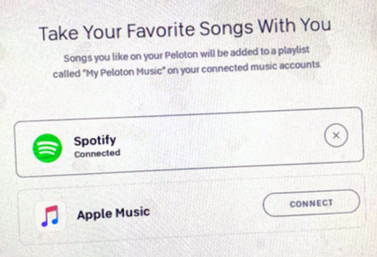 connect Peloton with Spotify